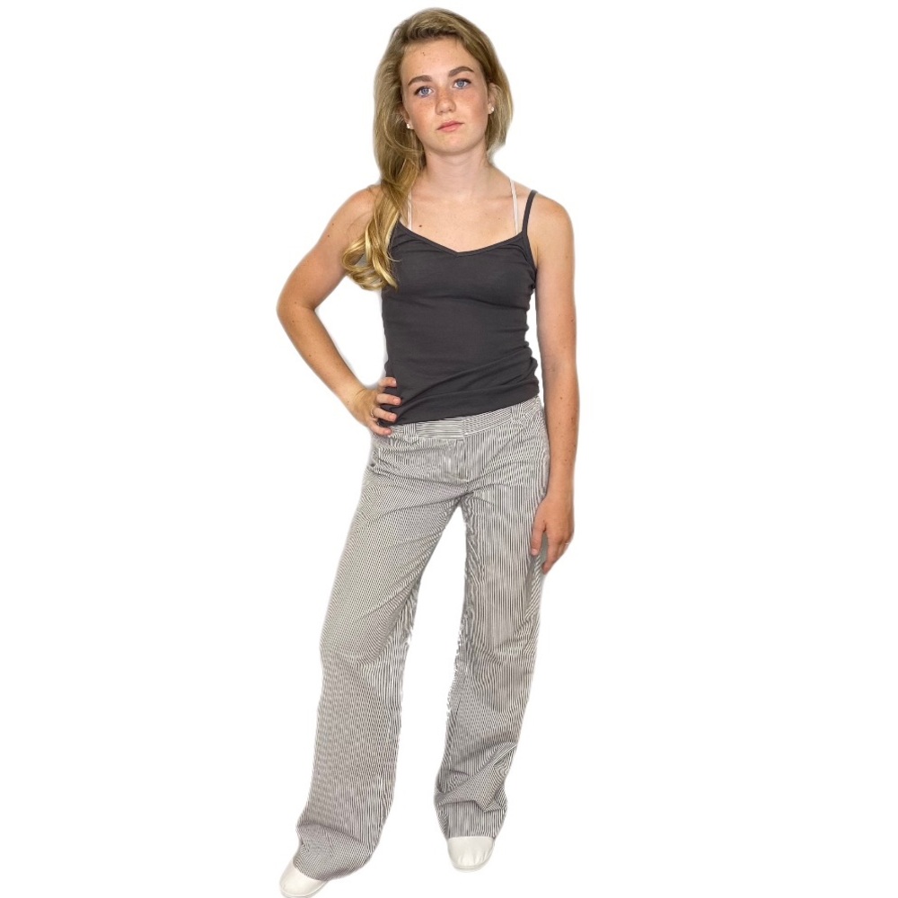 ANN TAYLOR LOFT 0L “Julie” Pin Stripe Pant Trouser - Picture 2 of 5